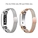 SWEES Bands Compatible Fitbit Alta HR Bands,2 Pack Milanese Loop Mesh Stainless Steel Metal Magnetic Wristband Replacement Fitbit Alta Band Women Men Small Large, Silver, Black, Rose Gold, Colorful