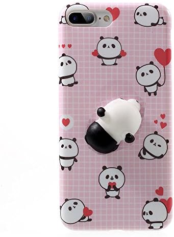 iPhone 7 Plus 3D Squishy Case, Aigogo Cute Kawaii Cartoon Animals Soft Phone Case Cover Anti Stress Anxiety For iPhone 7 Plus 5.5 inch (Panda)