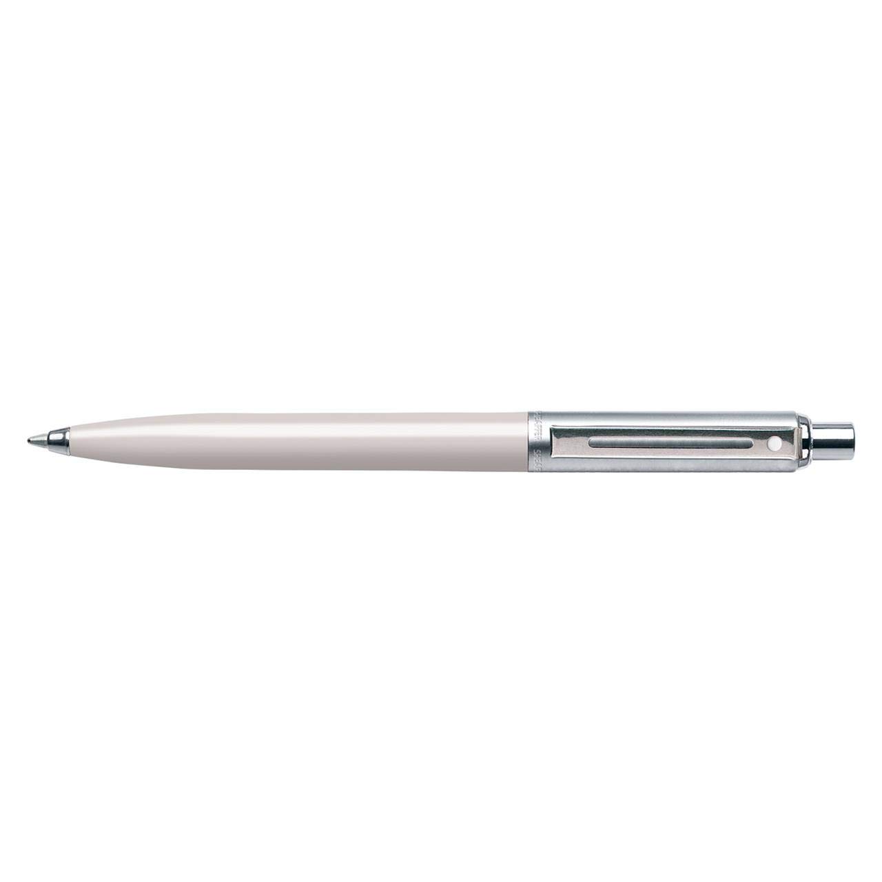 SHEAFFER E23210751CS Sentinel Brushed Chrome Cap Barrel Ballpoint Pen - White
