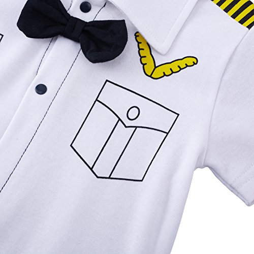 Arloesi Baby Boys' Pilot Uniform Costume Romper - Image 6