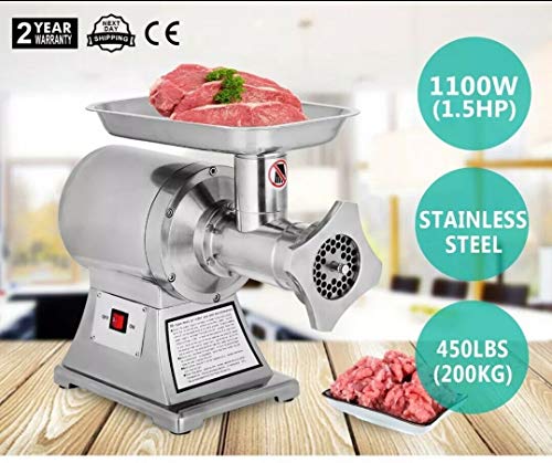 Elektrischer Edelstahl Fleischwolf 200 kg/h Wurst Befestigung Shop Schleifer – Bild 3