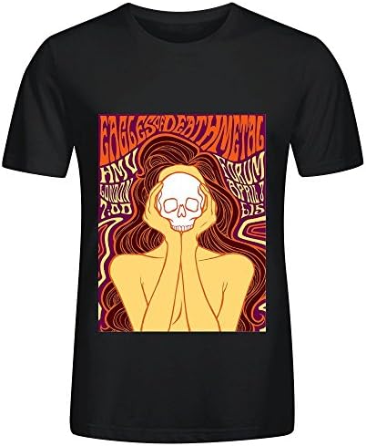MEGANHO Personalized Eagles Death Metal Concert Posters Mens T-shirt Cotton O neck Black