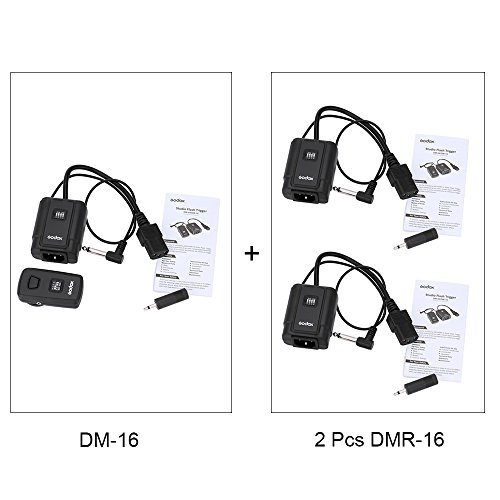 GODOX DM-16 16-Channel Studio Flash Trigger + 2Pcs DMR-16 Wireless Trigger Receiver Compatible with Canon Nikon Olympus Pentax Cameras GODOX DM-16 16-Channel Studio Flash Trigger Receiver Martinique | Ubuy