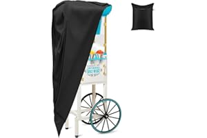 Skyour Snow Cone Shaved Ice Machine Covers 20"L X 14"W X 48"H Waterproof Outdoor Protector Retro Cart Slushie Machine Dustproof Cover (Only Cover)