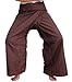 Yoga Pants Trousers Thai Fisherman Pants Free Size Cotton Drill Stripes Dark Brown