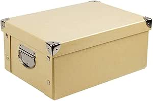 Guozi Caja de almacenamiento plegable con tapa, caja de almacenamiento