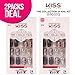 (2 PACK) Kiss The Collection 24 Nail Kit (SSC02G) Free Glue, False Nails, Fashion Fake Nails