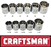 Craftsman Laser Etched Easy Read 11 Piece Large Metric & Standard ½” Drive 12 Point Socket Set- (Bulk Packaged)