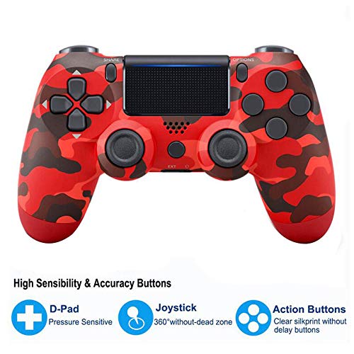 Alician Wireless PS4 Controller Bluetooth Gamepad Joystick for 4 Game Console PC Steam Electro-Optic Violet Electronic Accessories