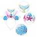 Mermaid balloons birthday party decorations -31 Pieces Mermaid Party Supplies Birthday Decor Pack | Mermaid Balloons, Mermaid Banner, Pom Poms, Headband For Girl Little Mermaid Party Favors