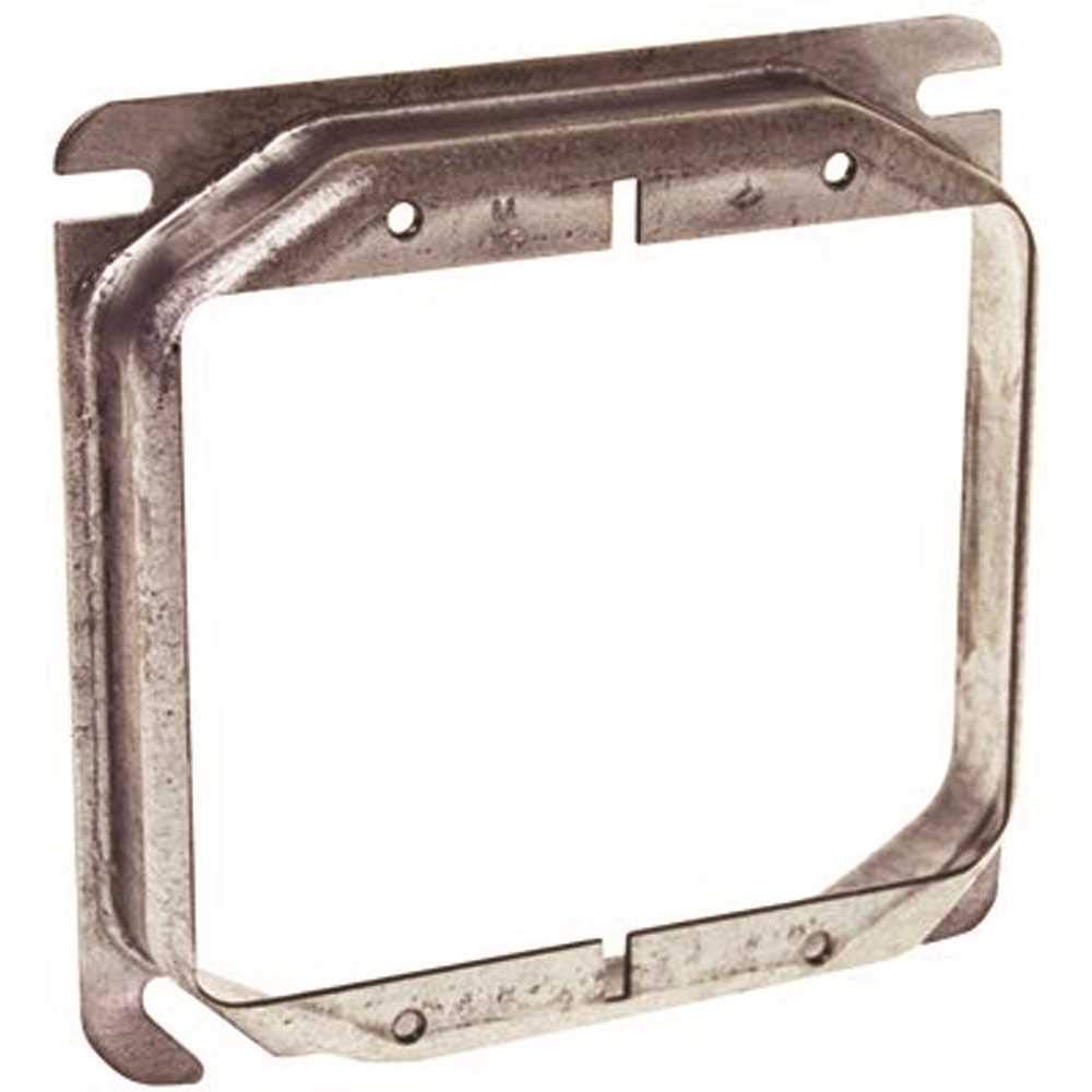 Hubbell Wiring 778 4" Square Raised Mud Ring, 1/2" Deep, Two Device | Electrical Box Extension
