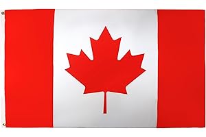 AZ FLAG - Canada Flag - 90x60 Cm - 100D Polyester Canadian Banner With Two Metal Grommets - Fade Resistant - Vivid Colors - 2