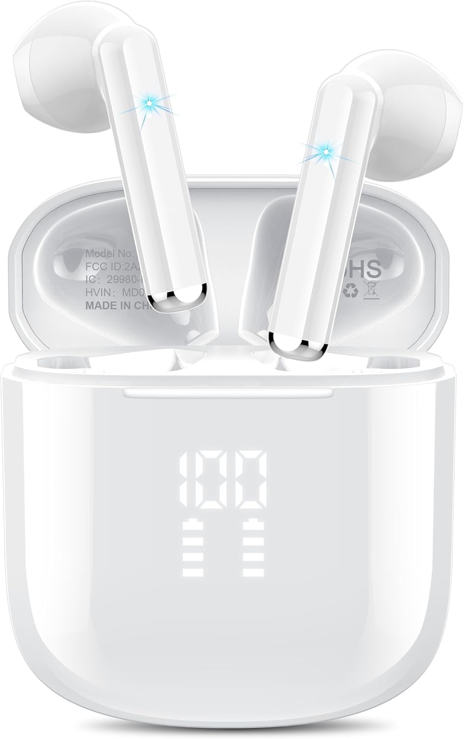 Photo 1 of AI Translation Earbuds Real Time, 164 Language Translator Earbuds 3-in-1 Bluetooth 5.4 with APP, Translation Headphones with 6 Translation Modes Translating Device for Travel/Business/Learning, White