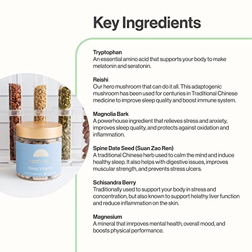 Remrise Sleep Vitamin Helps Promote Sleep and Sleep Quality Reishi