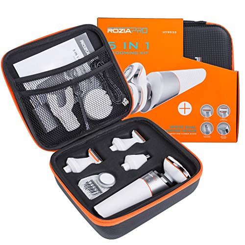Electric Razor for Men Beard Trimmer 5 in 1 Grooming Kit Electric Shaver Rechargeable Waterproof Rotary Shavers Cordless Nose Hair Trimmer
