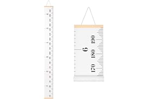 Wall Hanging Baby Growth Chart, 79" x 7.9"Height Chart Hanging Ruler Wall Decor from Baby to Adult, Toddler Growth Height Mea