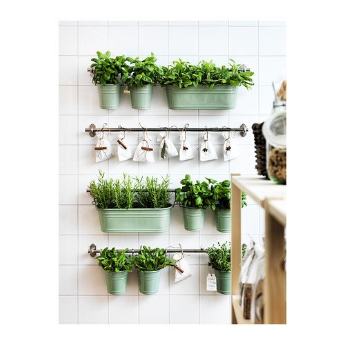 Ikea Fintorp Stainless Steel 22 1/2" Rail + 5 Matching Hooks + Drywall