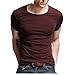 StyleDome Man's Casual Neck Short Sleeve Slim Fit Tee Basic Classic Top shirts