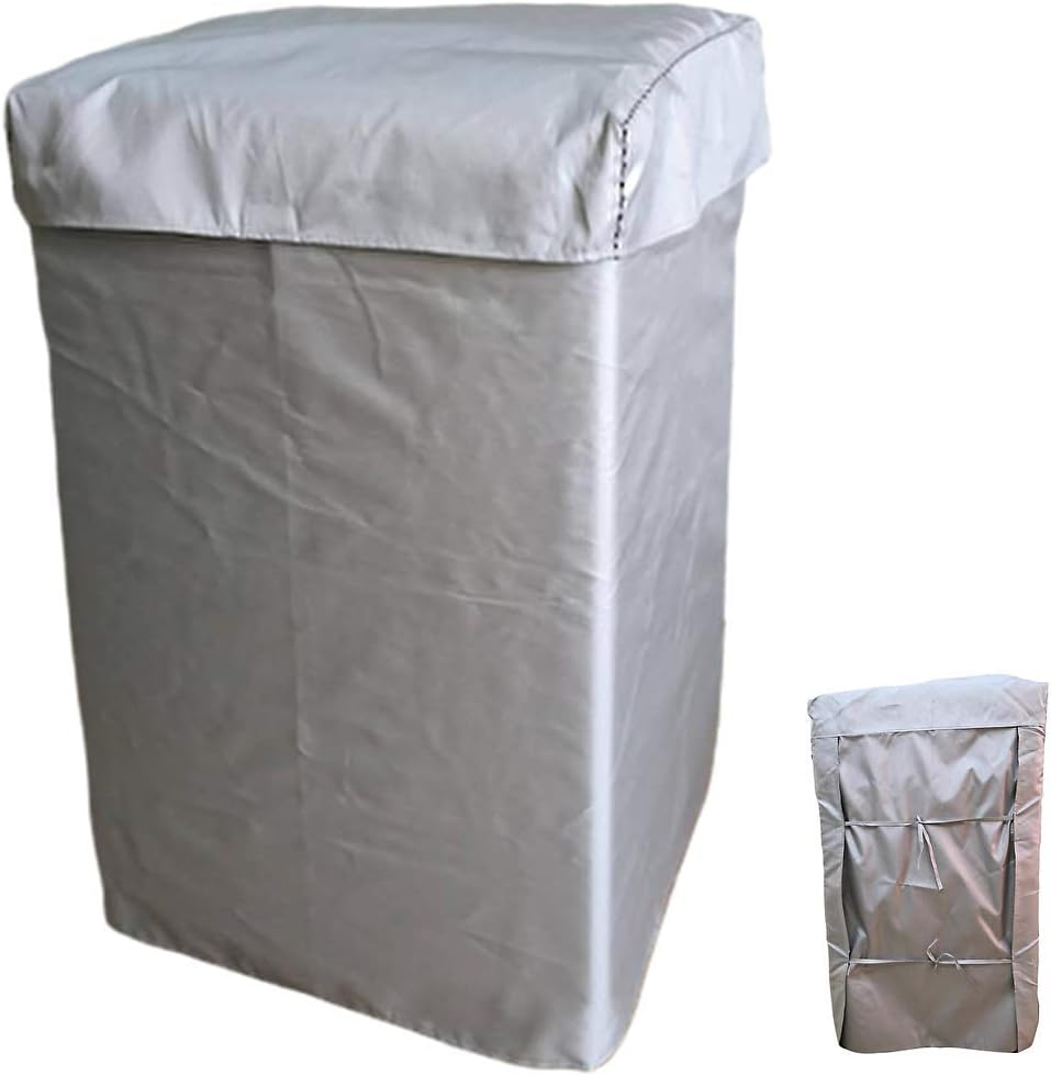 EBISSY Washing Machine Cover [ Durable Oxford Coated Silver/The Service Life Is 5 Years ] Automatic Sunscreen Waterproof Dustproof Protector (L:24"23"36"inches, Standard Fabric)
