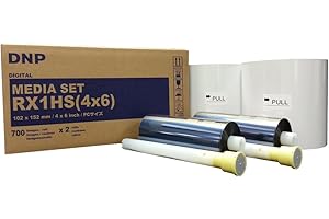 DNP - KOBIS DNP Print Media for DS-RX1HS High Speed Dye Sub Printer - 4x6" 700 Prints Per Roll; 2 Rolls Per Case (1400 Total Prints)