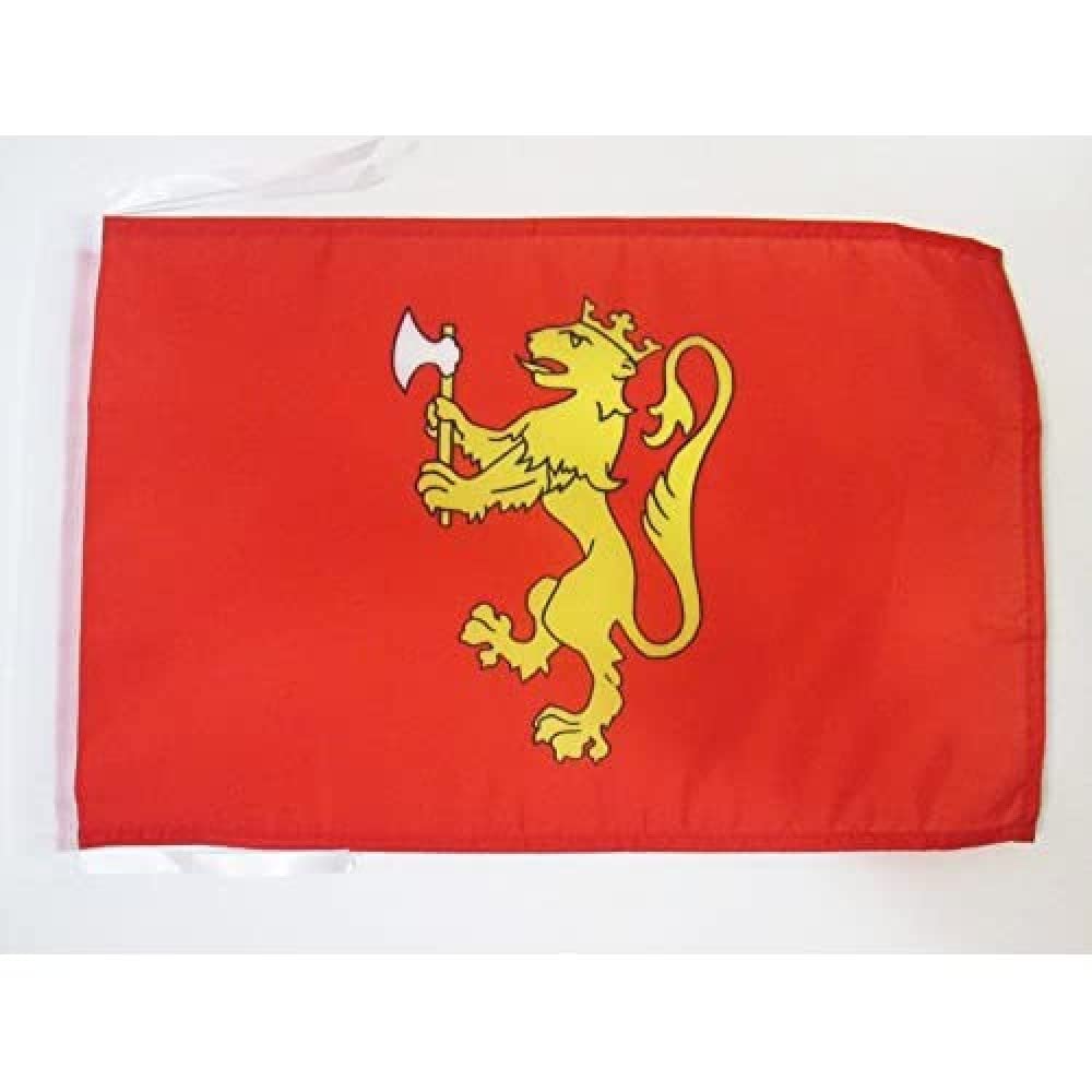 AZ FLAG - Royal Standard of Norway Flag - 18'' x 12'' - 100% Polyester Norwegian Kingdom Small Banner with Two Cords - Fade Resistant - Vivid Colors - 18x12 in - 45x30 Cm