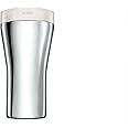 Caffa, Double wall travel mug in 18/10 stainless steel and thermoplastic resin, white.