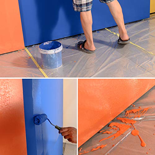 TopGreen Plastic Drop Cloth for Painting 9 Feet by 12 Feet Painters