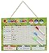Magnetic Reward Chart Set Includes: 20 Magnetic Chores, 210 Magnetic Stars & 4 Color Dry Erase Markers & Dry Erasable Behavior Chart Board 16 x 12, Magnetic Backing For Fridge + Hanging loop for Wall,