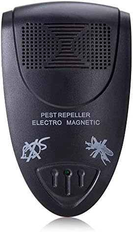 Ultrasonic Pest Repeller, Electromagnetic Pest Repeller Experts New Technology Deterrent Rodents Spiders Bed Bugs Rats Ants Mice Fleas Pet Friendly Device - Black 1 Pack