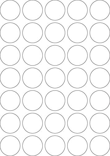 NPLABEL Plain White Paper Stickers for General Use 25 MM Round (1000 Labels per Packet)
