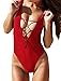 Bathing Suits Women One Piece Front Side Lace Up Monokini Swimsuits