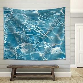 Beautiful Pattern of Blue Water Reflecting the Sun. - Fabric Wall Tapestry Home Decor - 51x60 inches