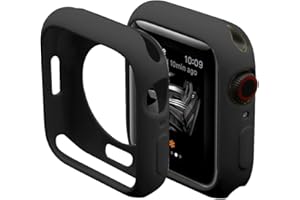 Hontao Ultra Thin Soft TPU Bumper Case Compatible for iWatch Apple Watch Series 11/10, 46mm Black