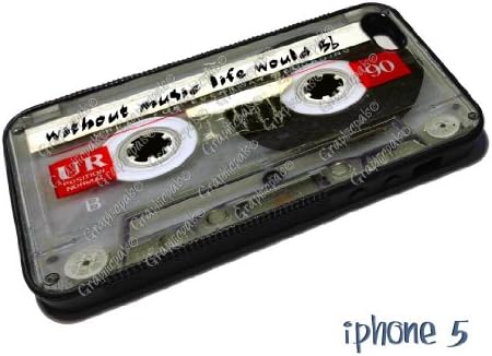 Blank Cassette Tape iPhone 5 case without music life would B-Flat retro Rubber Silicone