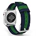 MoKo Band for Apple Watch Series 3 Bands, Fine Woven Nylon Adjustable Replacement Band Sport Strap for iWatch 42mm 2017 series 3 / 2 / 1, Blue & Green (Not fit 38mm Versions)