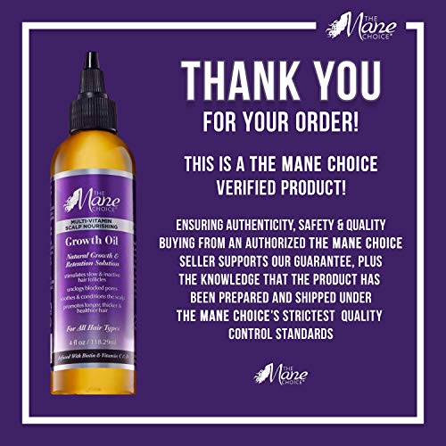 The Mane Choice MultiVitamin Scalp Nourishing Hair Growth Oil, 4 Fl Oz