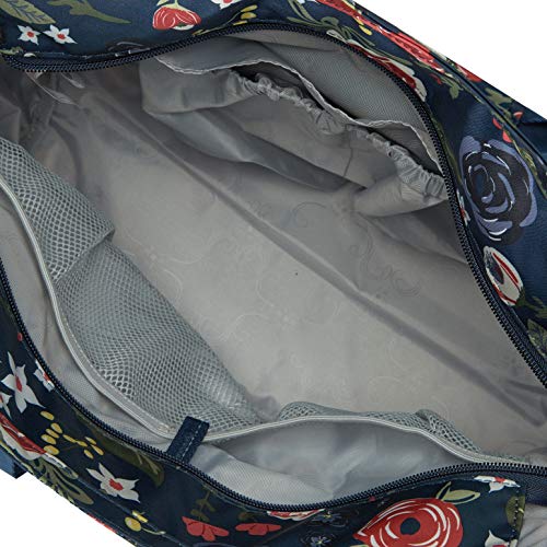 JuJuBe Encore Travel Diaper Tote Bag | Classic Collection | Lightweight, Everyday with Diaper Changing Pad | Midnight Posy, One Size