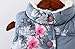 Kids Toddler Girls Floral Fleece Jacket Vest Coat Waistcoat Warm Winter Clothes Outwear (Gray, 3T)