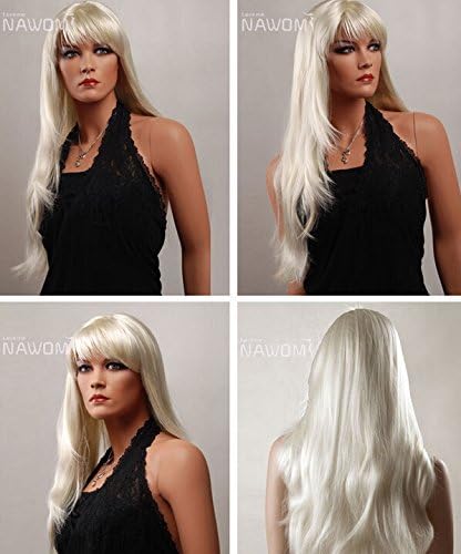platinum blonde wigs miss wigbest selling wigs long women wigs with a bang synthtic hair wig petite size wigs S678-613
