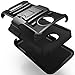 Moto Z Play Case with Tempered Glass Screen Protector, NageBee Belt Clip Holster Built-in Kickstand Heavy Duty Shockproof Combo Rugged Armor Durable Case for Motorola Moto Z Play Droid (2016) -Black