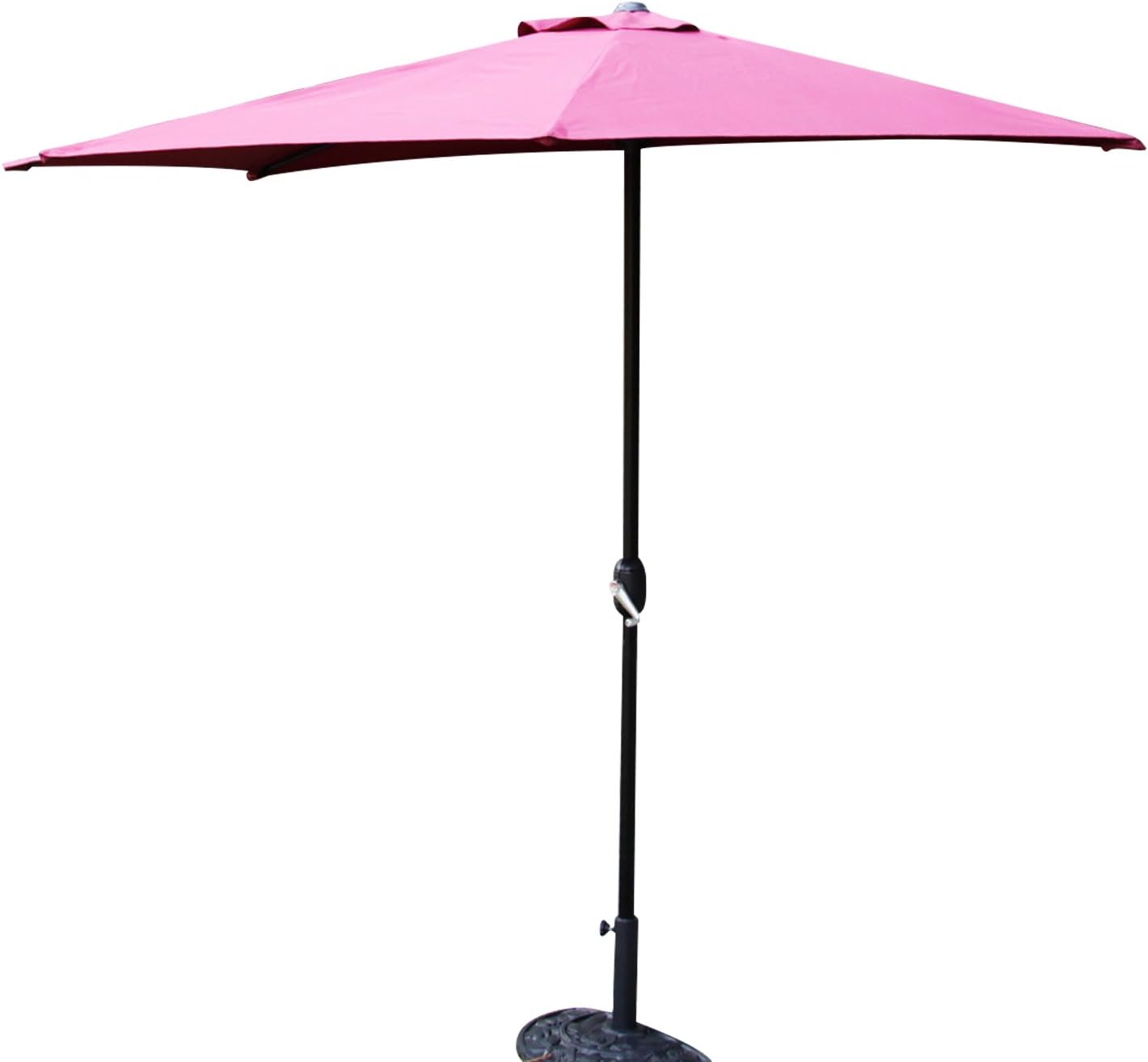 Peach Tree 10ft Outdoor Aluminum Half Round Patio Umbrella Wall Window Corner Umbrella W Tilt Khaki Burgundy Blue Burgundy Amazon Co Uk Garden Outdoors