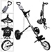 AW Foldable 3-Wheel Push Pull Golf Cart Trolley 6