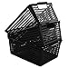 Begale Large Plastic Storage Bins Basket Organizer, Black, Set of 3