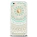 Ailun Phone Case Compatible with iPhone 6 6s Solid Acrylic Back Reinforced Soft TPU Frame Ultra Slim Shock Absorption Bumper Anti Scratch Fingerprint Oil Stain Back Cover Mandala MintGreen