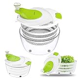 Salad Spinner Dryer,LOVKITCHEN Vegetables & Fruits Dryer with Large 4 Quarts & Quick Dry,Ease for Tastier Salads and Faster Food Prep