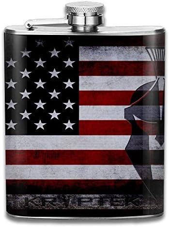 Firefighter - American Flag Stainless Steel Leak Proof Silver Metal Hip Flasks For Alcohol Liquor Spirits Whiskey Vodka Cruises Drinking Flasks Grooms