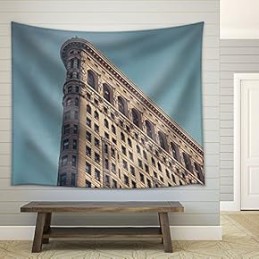 Closeup of Flatiron Building,New York,USA - Fabric Wall Tapestry Home Decor - 51x60 inches