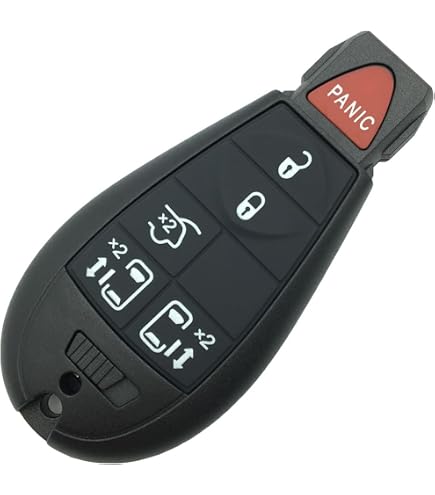 HERKIOCIO Replacement Key Fob Shell Case – Compatible With Jeep, Chrysler, Dodge, Ram – 4 Button Shell (No Electronics Inside) - View #2