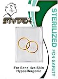 Studex Gold Plated 3/8 Inch Hoop Piercing Earrings