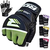 RDX Kids Maya Hide Leather MMA Grappling Gloves UFC Youth Cage Fighting Sparring Glove Training